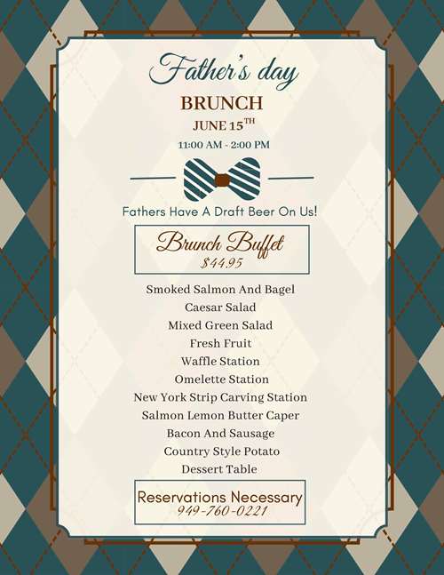 Father's Day Menu