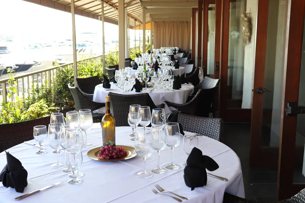 table set for a private event