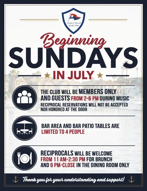 Sunday Announcement